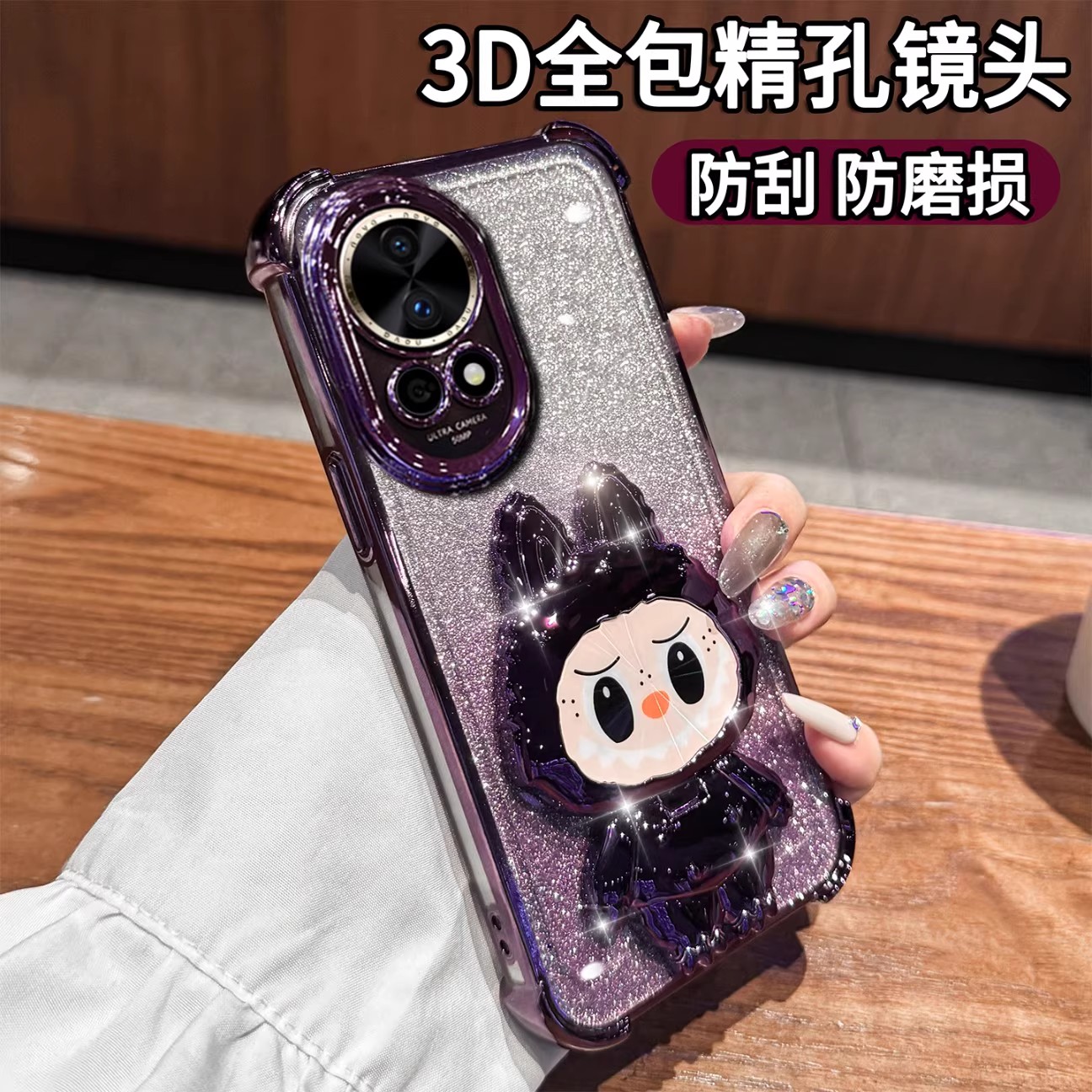 镜子带支架适用华为nova14手机壳新款nova13pro透明nova12高级感11镜头7全包气囊9活力版ultra可爱女硅胶外壳
