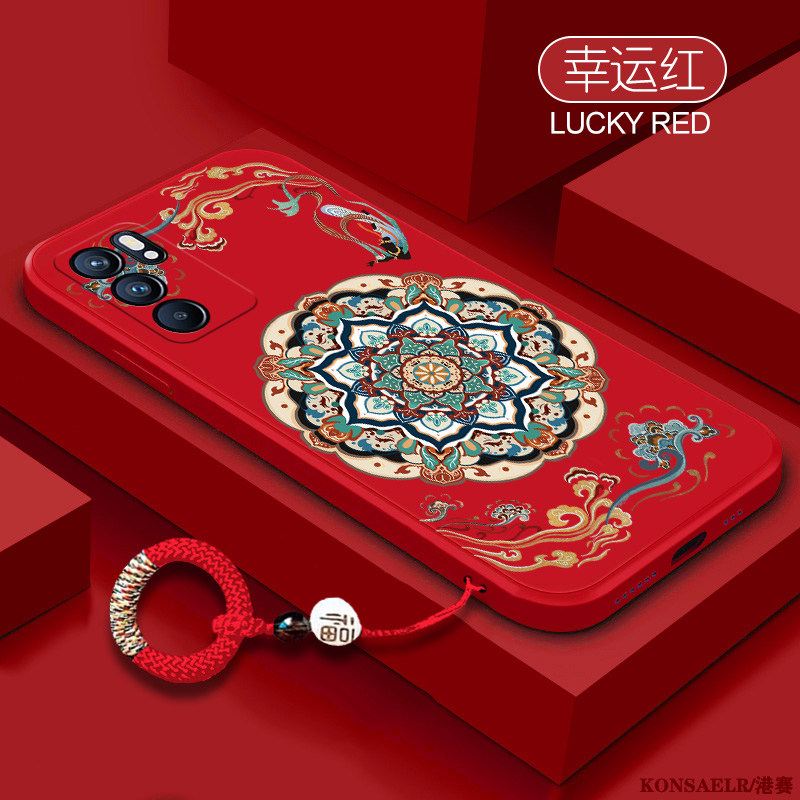 国潮适用opporeno6手机壳新款Reno4敦煌风reno5p