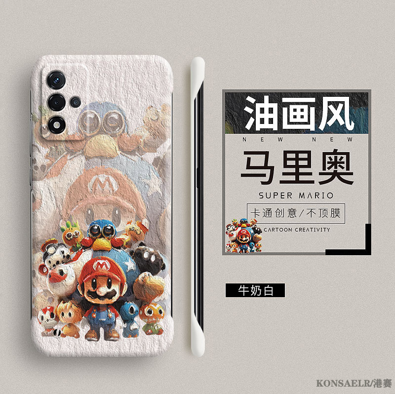 油画马里奥适用oppoa93s手机壳新款a97保护套a95无边框a96硬壳a9x防摔a9高级感男a36女opopa防摔a96卡通a935g