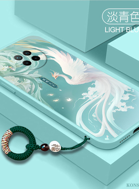 凤鸣九天适用红米note9手机壳新款note8创意直边note7保护套pro液态硅胶note9pro镜头全包情侣5g高级防摔外壳