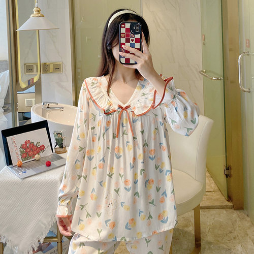 学生少女春秋夏季棉绸家居服