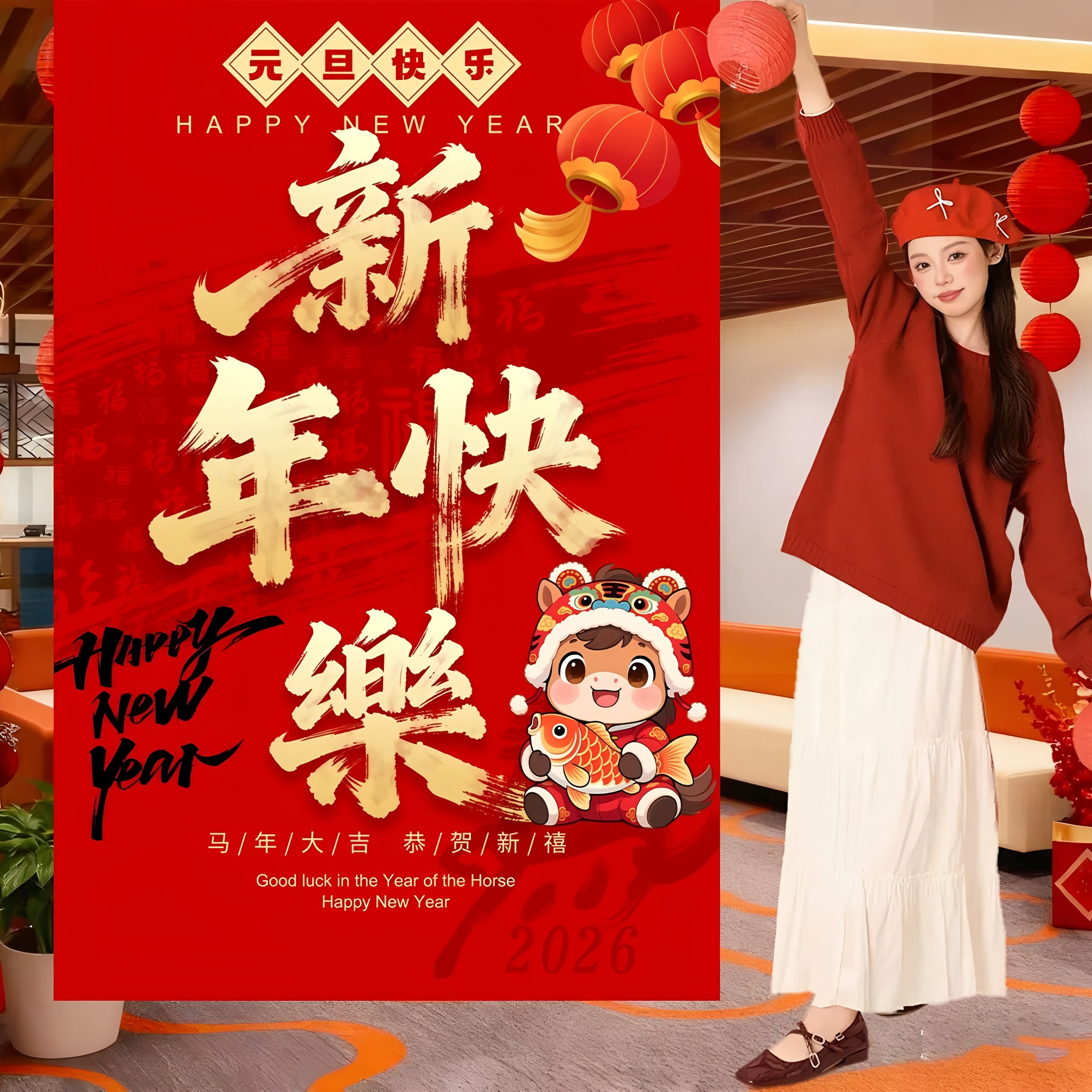 2026公司年会现场布置马年企业办公室团建晚会氛围装饰品条幅挂布,节庆用品/礼品,装扮布置套餐,淘宝优惠券,粉丝福利购,淘宝优惠卷