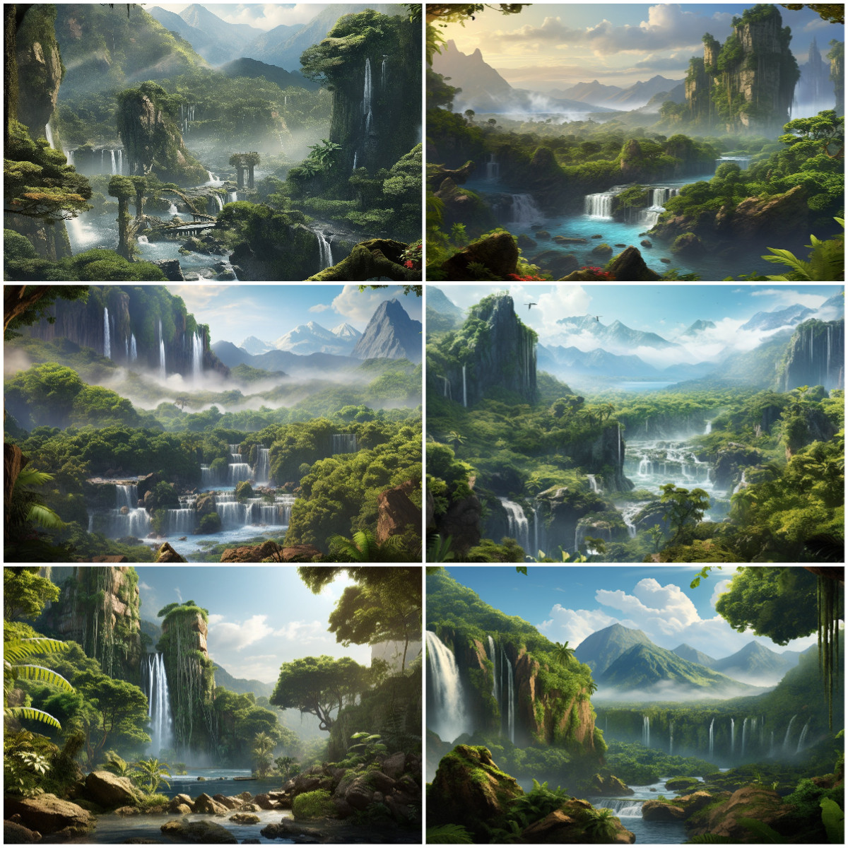 鱼缸背景贴纸高清图水族箱高山流水瀑布装饰造景缸外壁纸壁画定制