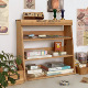 番茄森森 香杉木文具店展示架房书桌陈列木质桌面展示盒多层置物