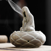 无相盘香炉香薰摆件茶道书房檀香沉香熏炉陶瓷家用室内禅意工艺品