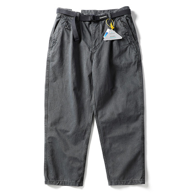 日系复古工装青年潮牌重磅加厚宽松锥形裤阔腿裤男哈伦萝卜裤长裤