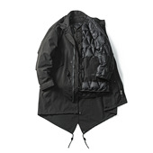 日系复古 90白鸭绒中长款 羽绒服外套男女可拆卸内胆M65鱼尾风衣潮