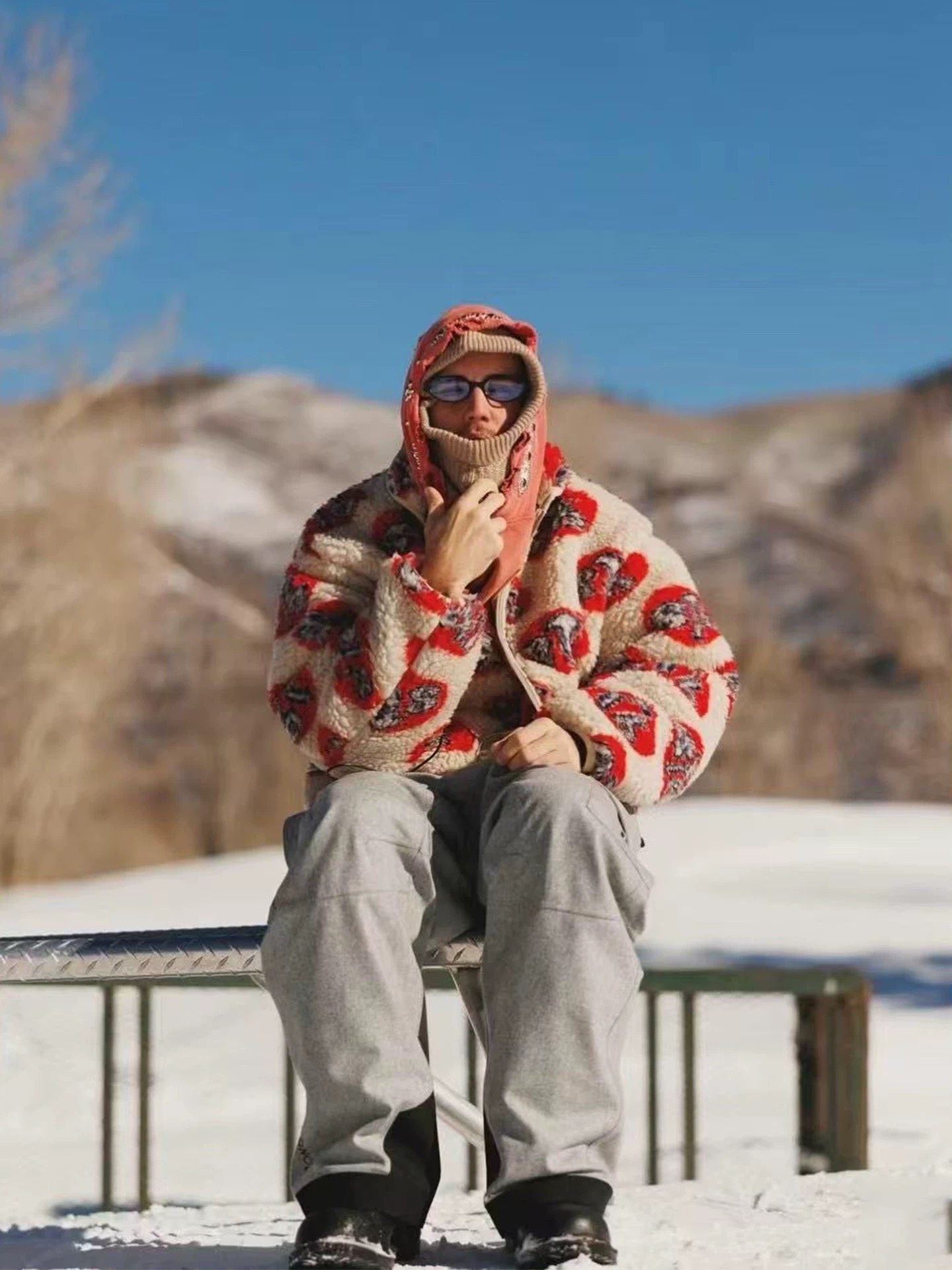 Bieber同款平田和宏羊羔绒外套