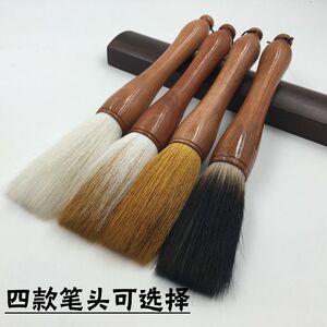实木手抓笔兼毫狼毫羊毫对联毛笔熊毫斗笔国画毛笔专业级大号提斗