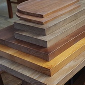 纯实木吧台板台面餐桌面大木板工作台飘窗板写字台板松木隔板定制