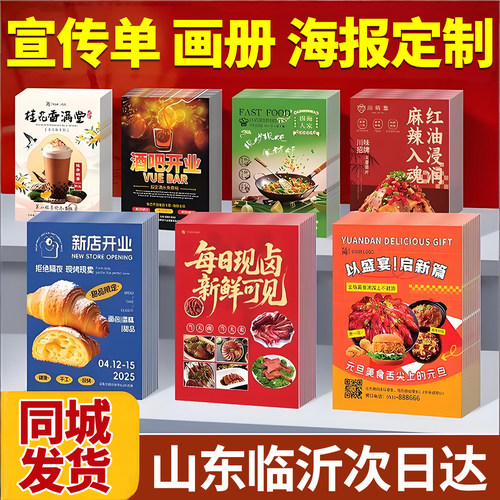 山东临沂宣传单印制印刷公司企业宣传画册广告打印三折页说明书