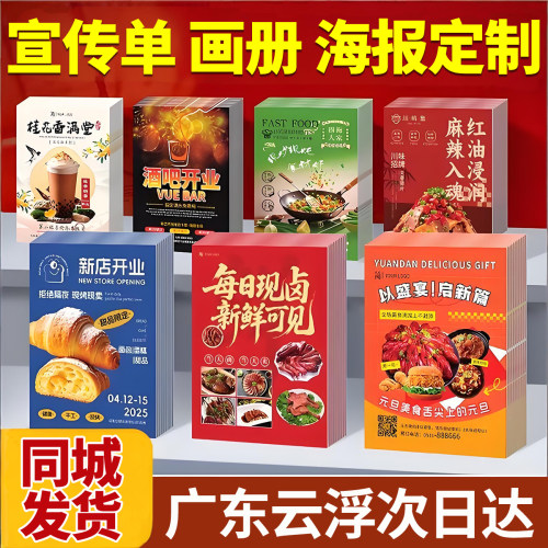 广东云浮宣传单印制印刷公司企业宣传画册广告打印三折页说明书
