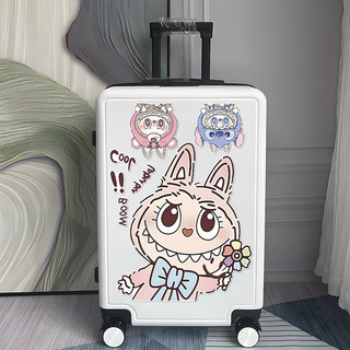 labubu行李箱贴纸防水不留胶高级感凹凸面旅行箱专用装饰贴纸大号