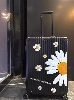 权志龙同款GD小雏菊贴纸行李箱防水不留胶大号旅行箱装饰贴纸潮牌