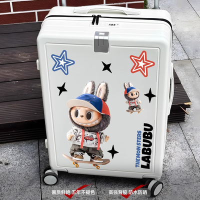 拉布布行李箱贴纸防水不留胶大号