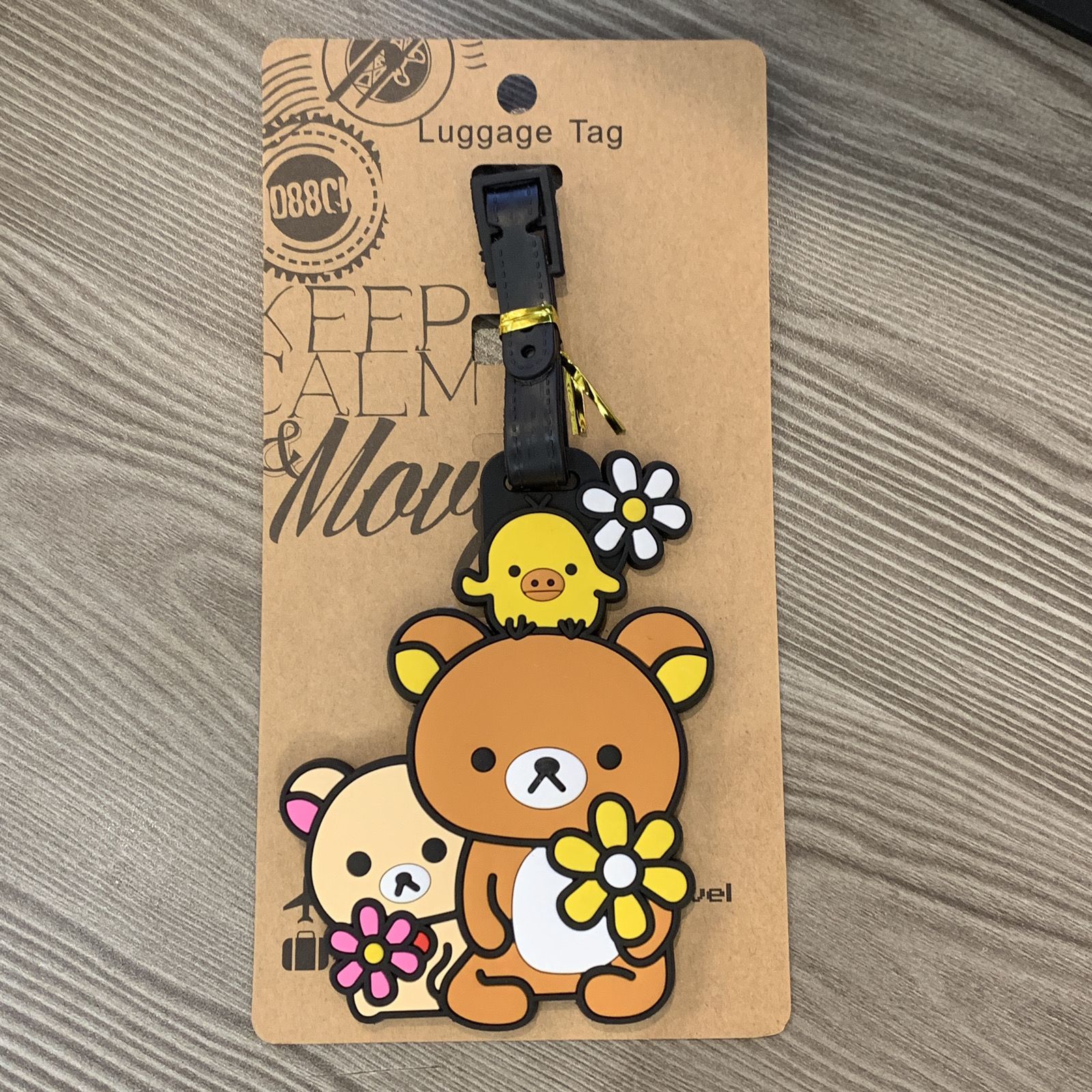 卡通可爱轻松熊行李牌登机牌