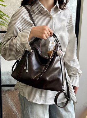 多功能三用托特包女2025新款高级感流行百搭通勤单肩双肩包斜挎包