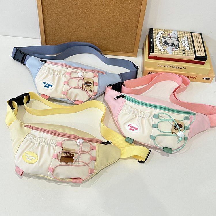 撞色小众潮流中性胸包男日系原宿ins学生复古腰包女百搭斜挎背包,箱包皮具/热销女包/男包,胸包,淘宝优惠券,粉丝福利购,淘宝优惠卷