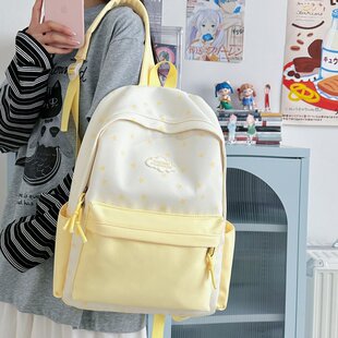 森系ins可爱书包轻便韩系背包女学生大容量初高中百搭休闲双肩包