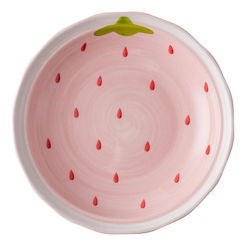 水果陶瓷盘子菜盘家用2025新款餐具碟儿童点心牛排西餐餐盘ins风