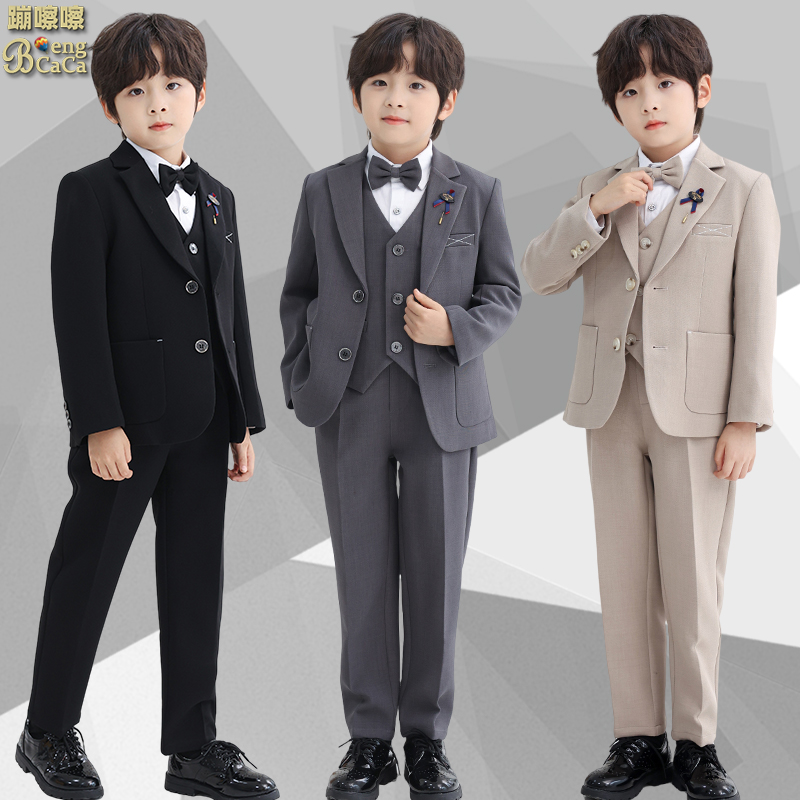 男童婚礼钢琴主持礼服英伦西装