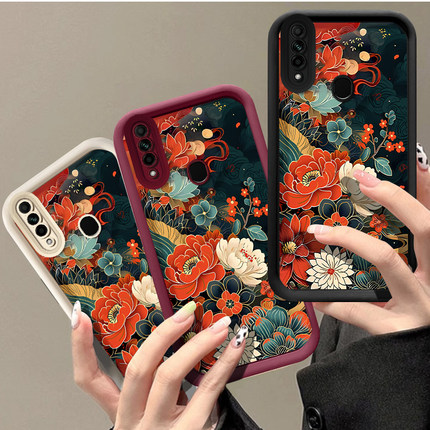 彩色花朵适用oppoReno15手机壳0pp0Reno15C保护opporeon14的opopreno13套12新款11全包10pro+9/8防摔7外壳6男