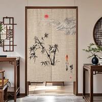 Chinese-style door curtains, partition curtains, shielding curtains, privacy bedrooms, high-end rooms, half-length household entrance doors, 2026 new style thumbnail 3