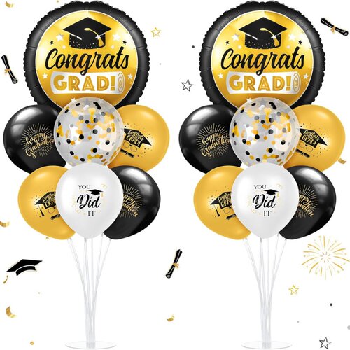 Congrats毕业典礼学士帽气球支架