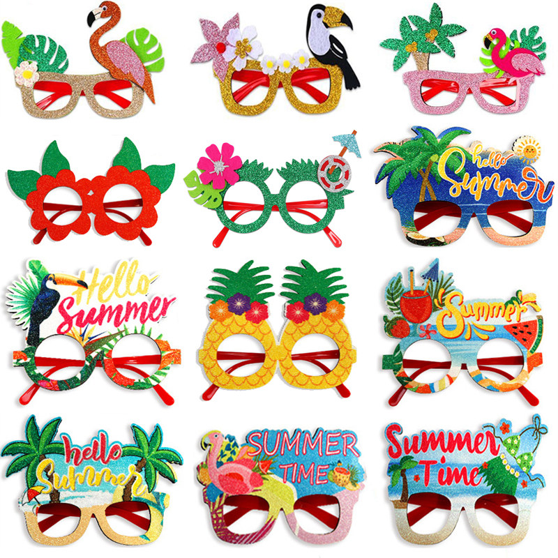 夏威夷沙滩舞会活动装饰拍照眼镜