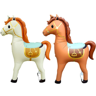 2026马年站立体贵族马造型气球摆件商场晚会活动生日布置拍照道具