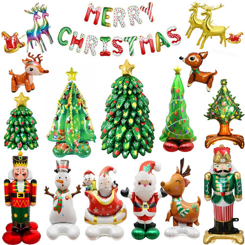 圣诞节装饰站立气球雪人卫兵气球