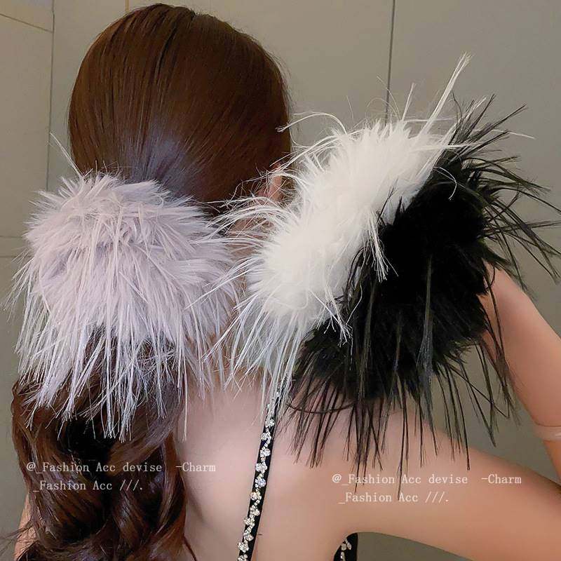 新款超大羽毛发圈小众超仙气质设计感发绳个性高级感百搭发饰,饰品/流行首饰/时尚饰品新,发饰,淘宝优惠券,粉丝福利购,淘宝优惠卷