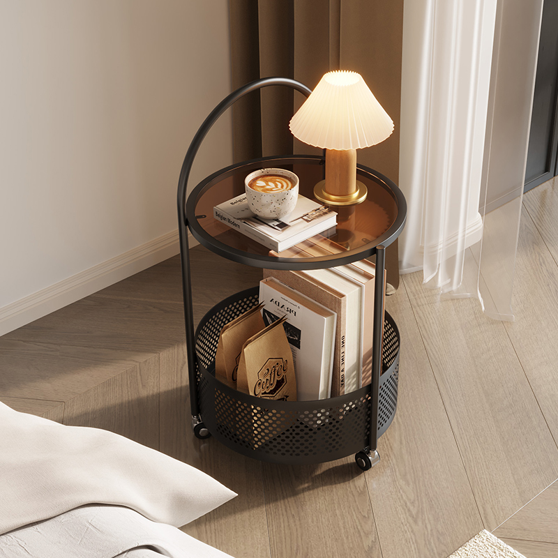 欧调水云间可移动圆形床头柜