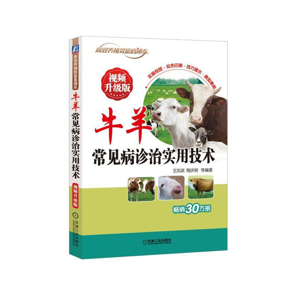 【书】牛羊常见病诊治实用技术 视频升级版 养牛书籍大全牛病全书兽医牛饲料配方肉牛养殖技术书繁殖诊断及母牛饲养管理手