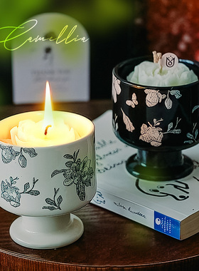 小香风经典山茶花香薰蜡烛