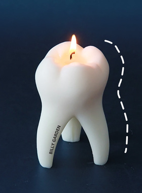 【齿物必火】大牙齿模型天然香薰蜡烛口腔创意生日礼物伴手礼摆件