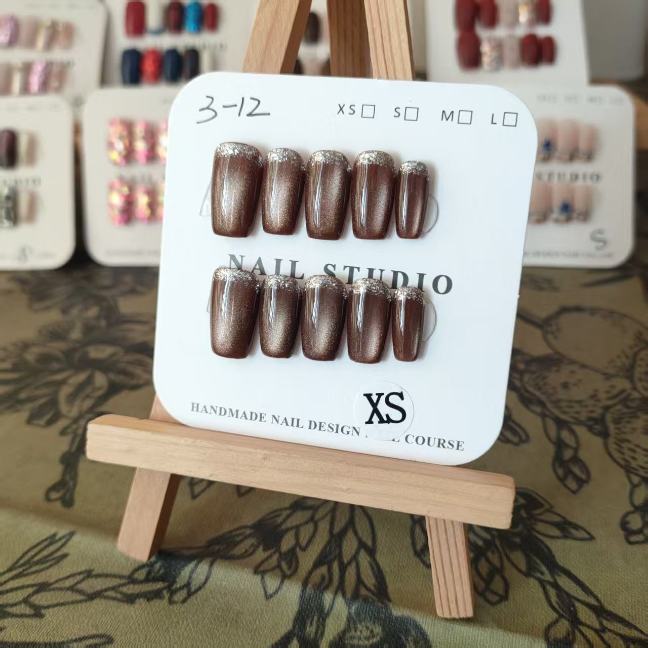 中方XS码3-1纯手工穿戴甲孤品现货一物一拍两副包邮不含佩戴工具,彩妆/香水/美妆工具,穿戴甲/甲片,淘宝优惠券,粉丝福利购,淘宝优惠卷