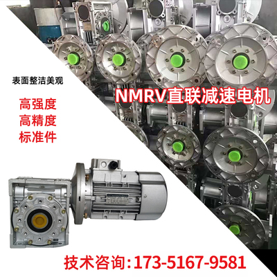 NMRV蜗轮蜗杆减速器齿轮箱步进伺服带电机rv减速机微型涡轮变速箱