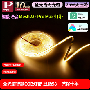 已接入米家智能COB灯带三色双眼皮吊顶线条灯24VLED全光谱线形灯