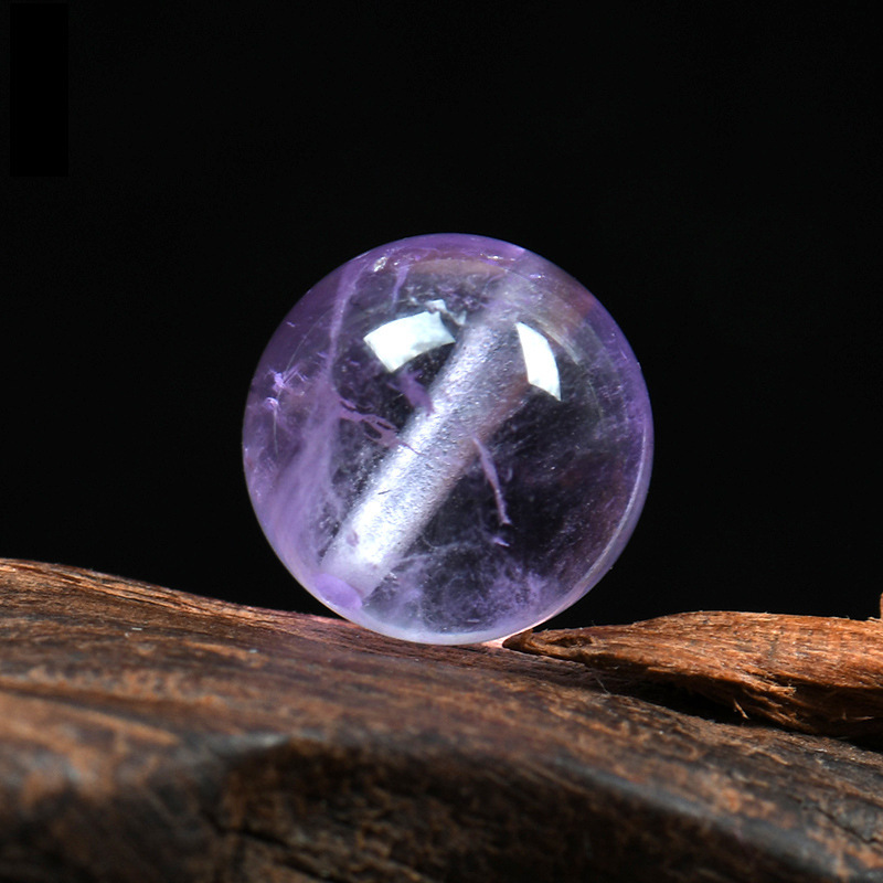 天然紫水晶薰衣草散珠子圆珠串珠手链佛珠diy饰品配件半成品批发