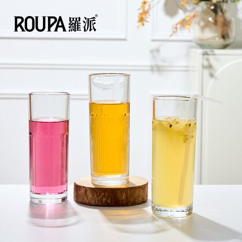 玻璃条纹杯多功能果汁杯