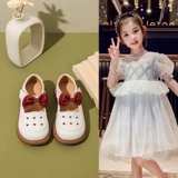 Наряд маленькой принцессы, весенняя детская обувь для кожаной обуви, из натуральной кожи, мягкая подошва