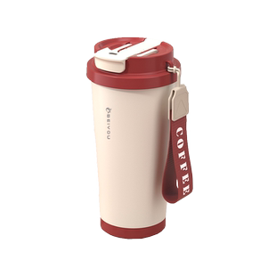 保温杯女生2025新款陶瓷内胆咖啡杯高颜值男款吸管刻字定制水杯子