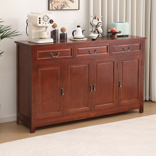 餐边柜实木储物收纳柜客厅靠墙小柜子置物柜大容量碗柜电视柜整装