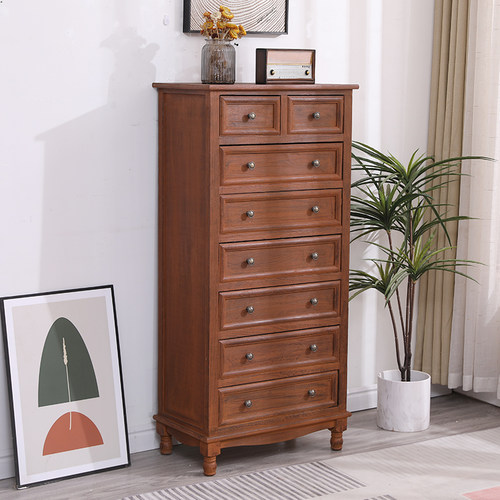 斗柜美式实木五斗橱柜小柜子复古