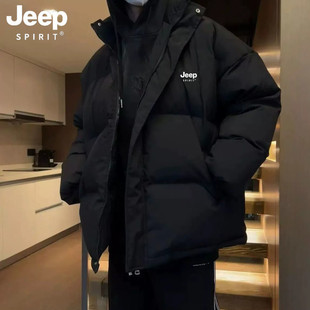 JEEP SPIRT羽绒棉服男冬季新款青少年加厚棉服初中学生羽绒服男款