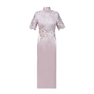 盖世红颜复古宴会中式风刺绣旗袍