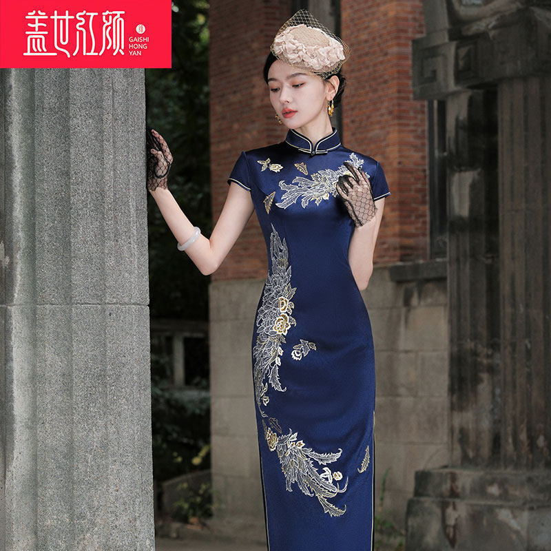 梦鸾8836丨盖世红颜丨手工旗袍秋冬新款日常优雅高端结婚婚宴