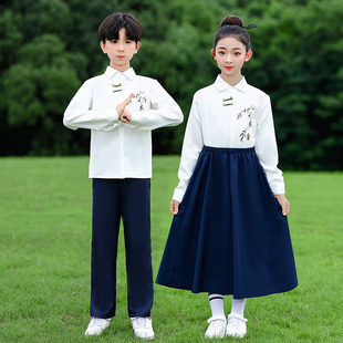 元旦儿童演出服装小学生运动会新中式表演服秋冬季幼儿园合唱班服