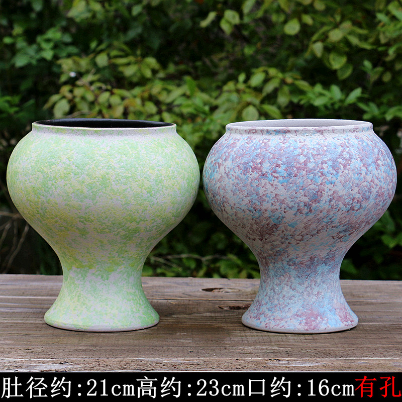 特大号高筒飘枝花盆三角梅兰花茉莉垂丝九尾狐悬崖盆粗陶鱼尾花盆